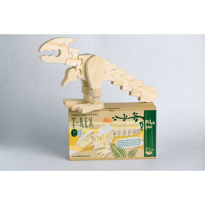 PIKA-PAU DRVENI VELIKI DINOSAURUS - T-REX 