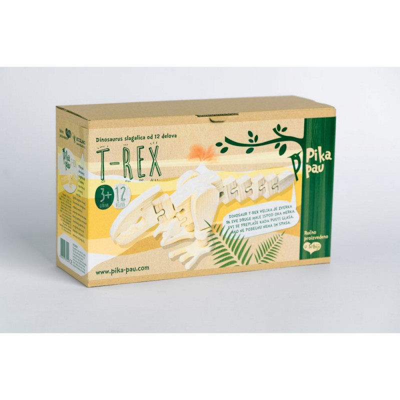 PIKA-PAU DRVENI VELIKI DINOSAURUS - T-REX 