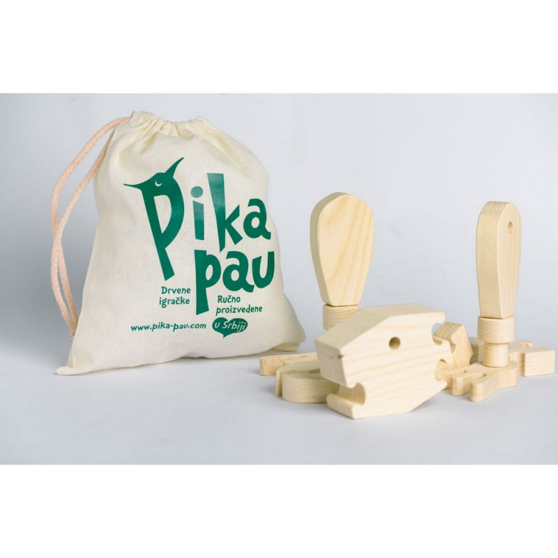 PIKA-PAU DRVENI VELIKI DINOSAURUS - T-REX 