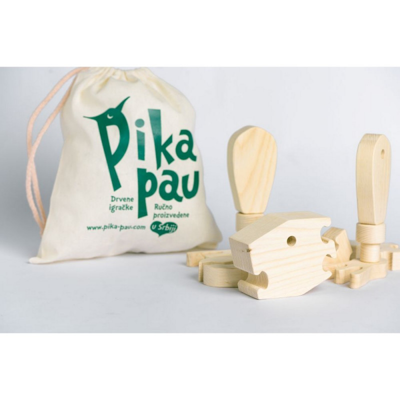 PIKA-PAU DRVENI VELIKI DINOSAURUS - T-REX 