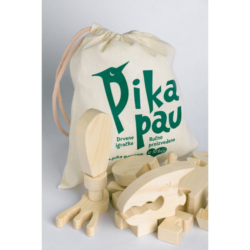 PIKA-PAU DRVENI VELIKI DINOSAURUS - T-REX 