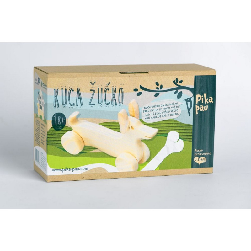 PIKA PAU DRVENA KUCA ŽUĆKO 