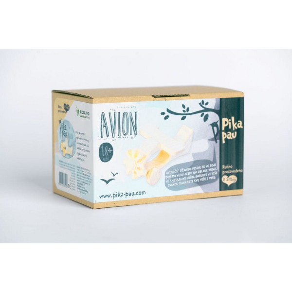 PIKA PAU DRVENI AVION 