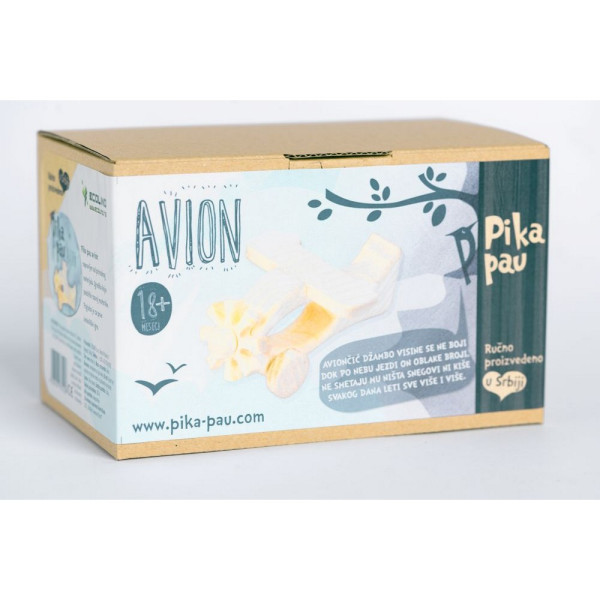 PIKA PAU DRVENI AVION 