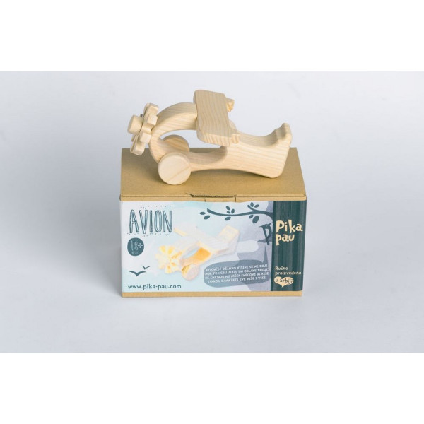 PIKA PAU DRVENI AVION 