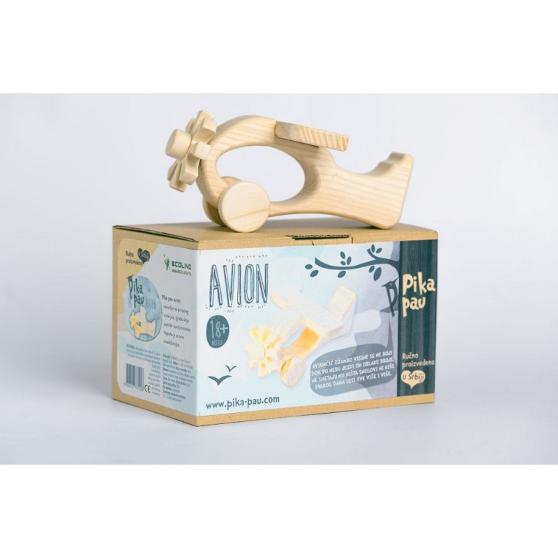 PIKA PAU DRVENI AVION 