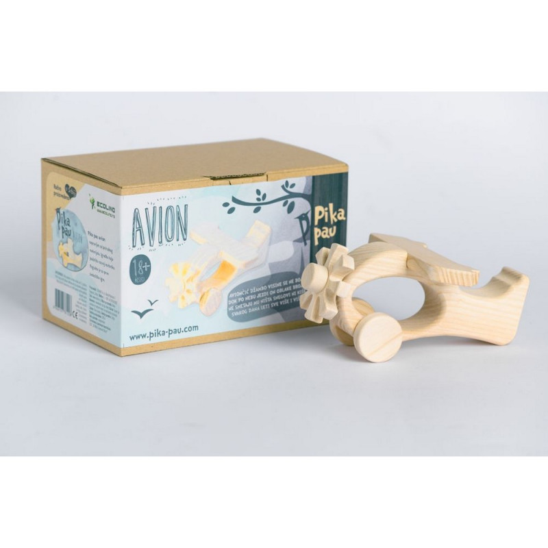 PIKA PAU DRVENI AVION 