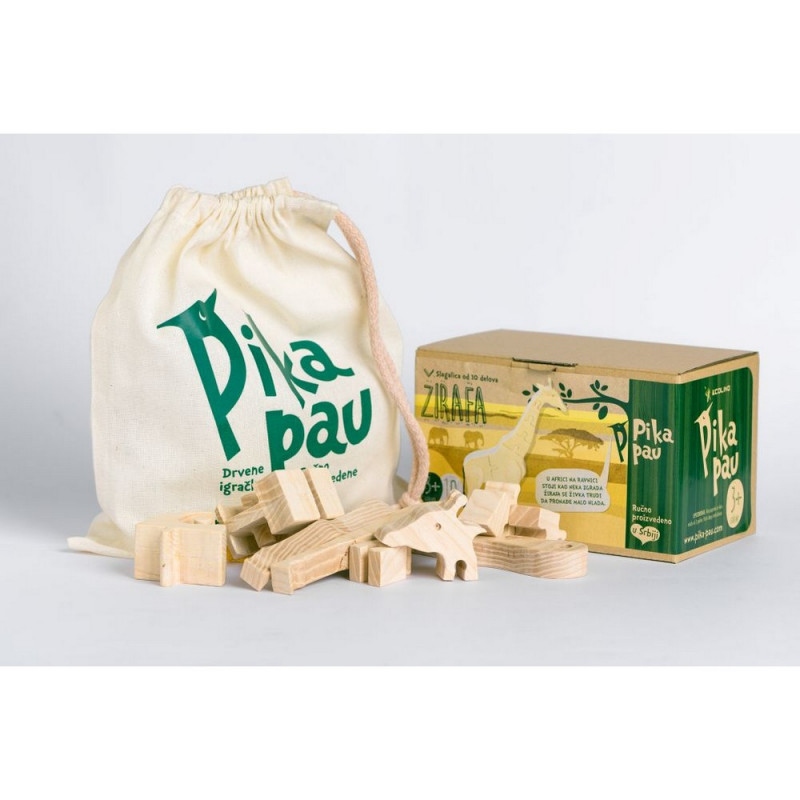 PIKA PAU DRVENA ŽIRAFA 