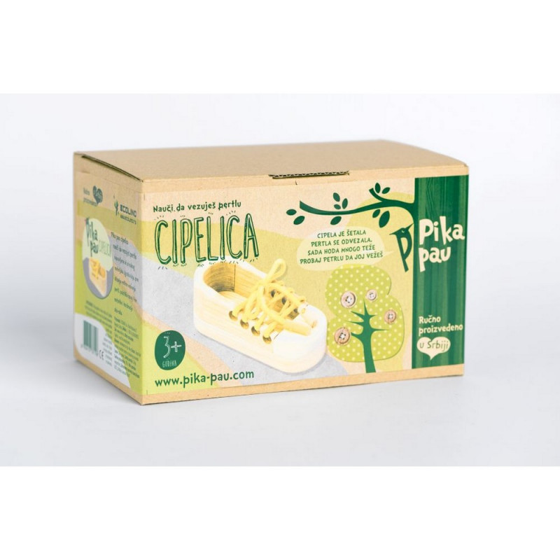 PIKA PAU DRVENA CIPELICA 