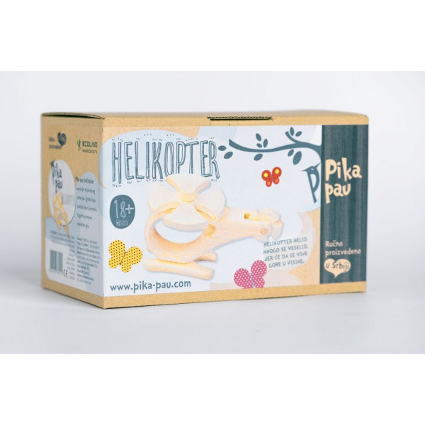 PIKA PAU DRVENI HELIKOPTER 