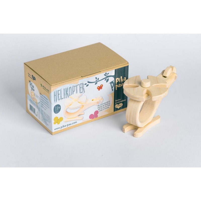 PIKA PAU DRVENI HELIKOPTER 
