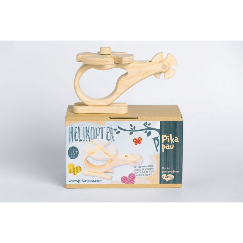 PIKA PAU DRVENI HELIKOPTER 