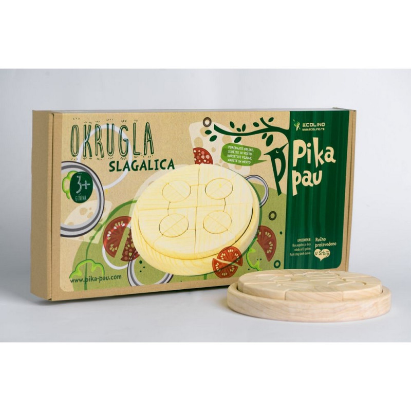 PIKA PAU DRVENA OKRUGLA SLAGALICA 