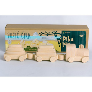 PIKA PAU DRVENI MALI VOZ 