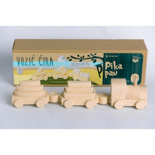 PIKA PAU DRVENI MALI VOZ 