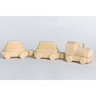 PIKA PAU DRVENI MALI VOZ 