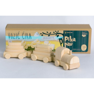PIKA PAU DRVENI MALI VOZ 