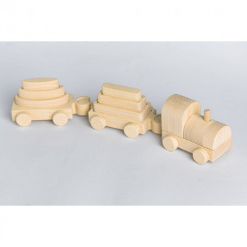 PIKA PAU DRVENI MALI VOZ 