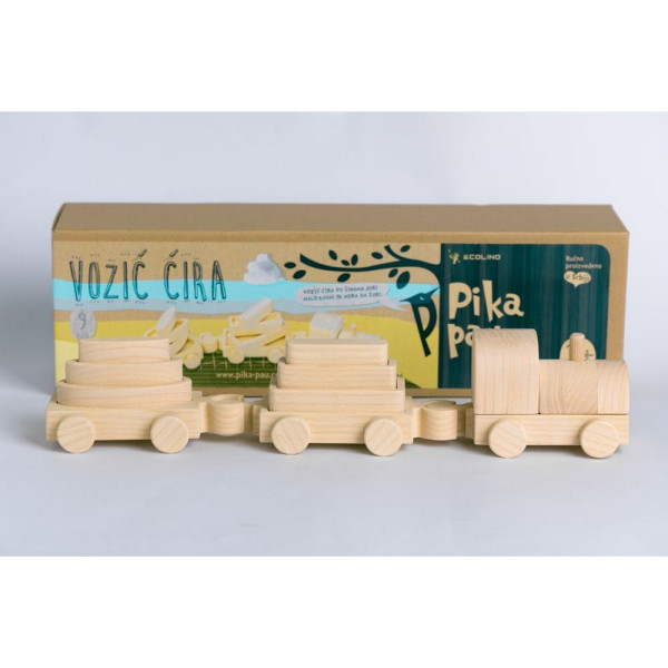 PIKA PAU DRVENI MALI VOZ 