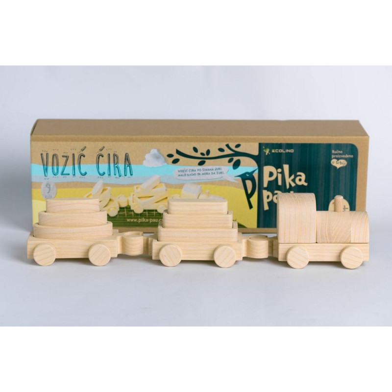 PIKA PAU DRVENI MALI VOZ 