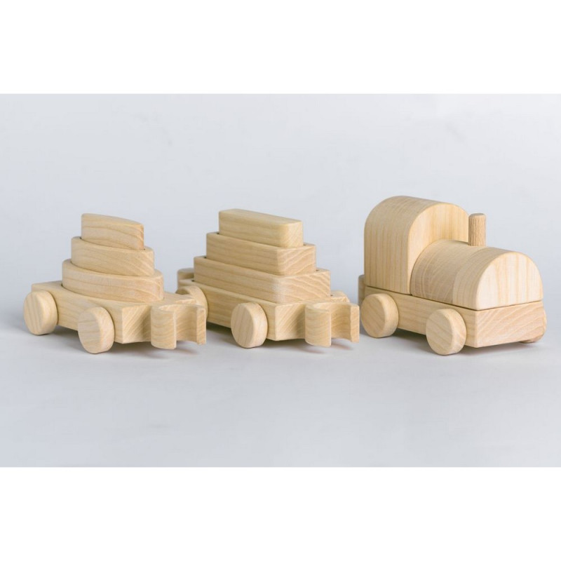 PIKA PAU DRVENI MALI VOZ 