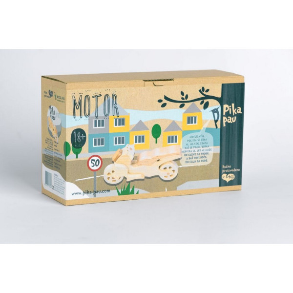 PIKA PAU DRVENI MOTOR 