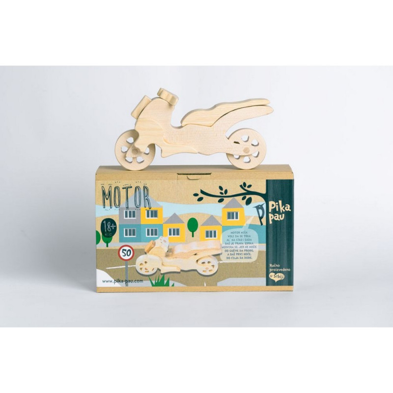 PIKA PAU DRVENI MOTOR 
