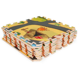 PODLOGA ZA IGRU ZA DECU SAFARI PUZZLE 9 ELEMENATA 93X93CM 