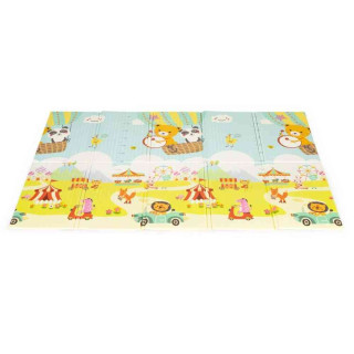 EDUKATIVNA PODLOGA ZA IGRU SA DVA LICA ANIMALS SKLOPIVA SA TORBOM ECOTOYS 