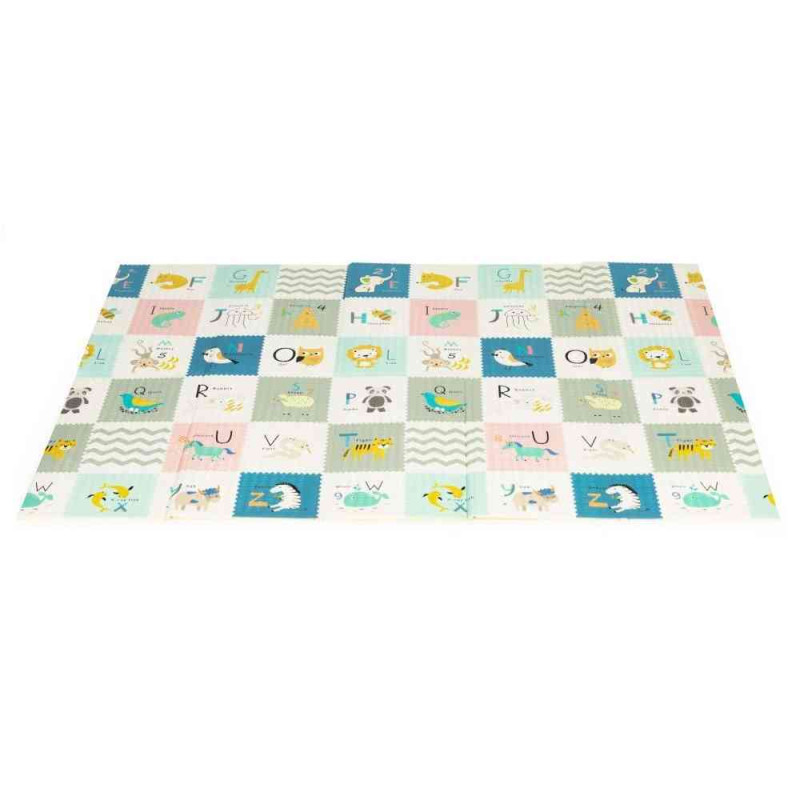 EDUKATIVNA PODLOGA ZA IGRU SA DVA LICA ANIMALS SKLOPIVA SA TORBOM ECOTOYS 