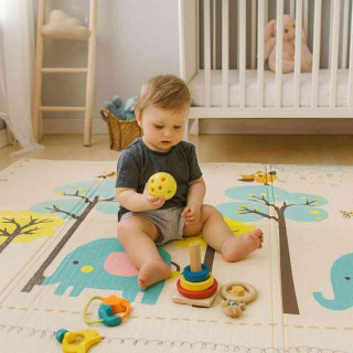 EDUKATIVNA PODLOGA ZA IGRU SA DVA LICA  SKLOPIVA SA TORBOM 200X150 ECOTOYS 