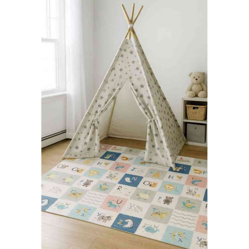 EDUKATIVNA PODLOGA ZA IGRU SA DVA LICA  SKLOPIVA SA TORBOM 200X180 ECOTOYS 