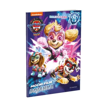 PAW PATROL MOCNI FILM BOJANKA SA NALEPNICAMA 