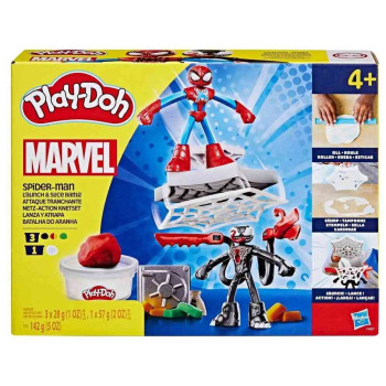 PLAY-DOH SPIDERMAN LAUNCH AND SLICE BATTLE 