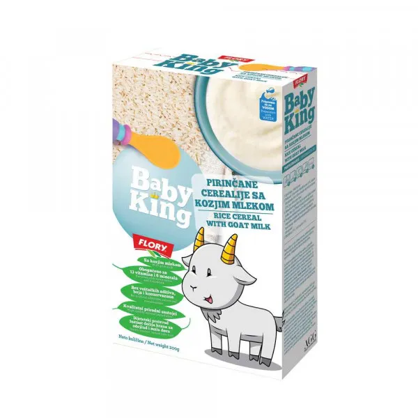 BABY KING ORGANIC CEREALIJE PIRINAC, KOZIJE MLEKO 4M+ 200G 