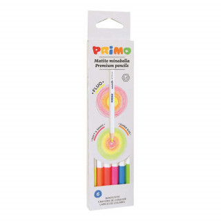 PRIMO BOJE DRVENE 6BOJA FI3,8MM MINABELLA FLUO  CMP 5251MINAB6F BLISTER 