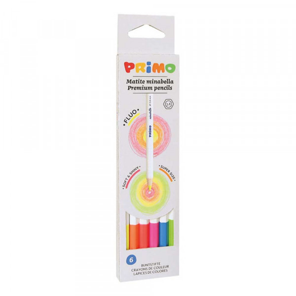 PRIMO BOJE DRVENE 6BOJA FI3,8MM MINABELLA FLUO CMP 5251MINAB6F BLISTER