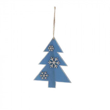 NOVOGODISNJI UKRAS JELKA PLAVA 14CM 