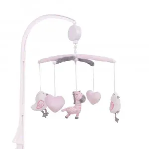 JUNGLE MUZICKA VRTESKA PTICE ZEBRA SRCE ROZE