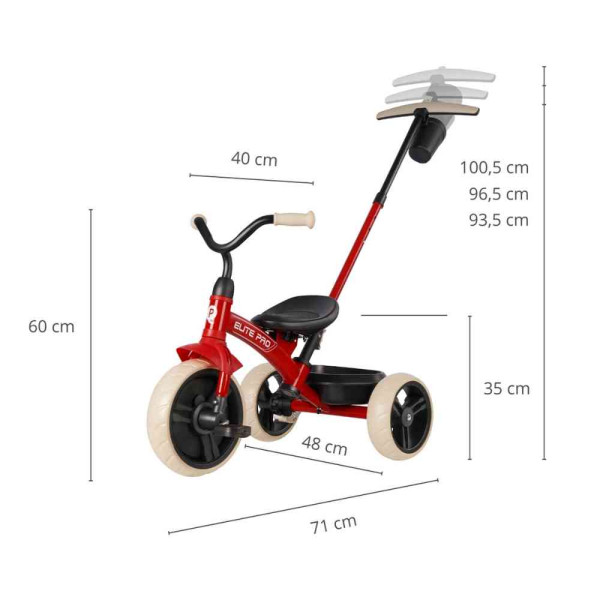 QPLAY TRICIKL ELITE PRO CRVENI T10-B
