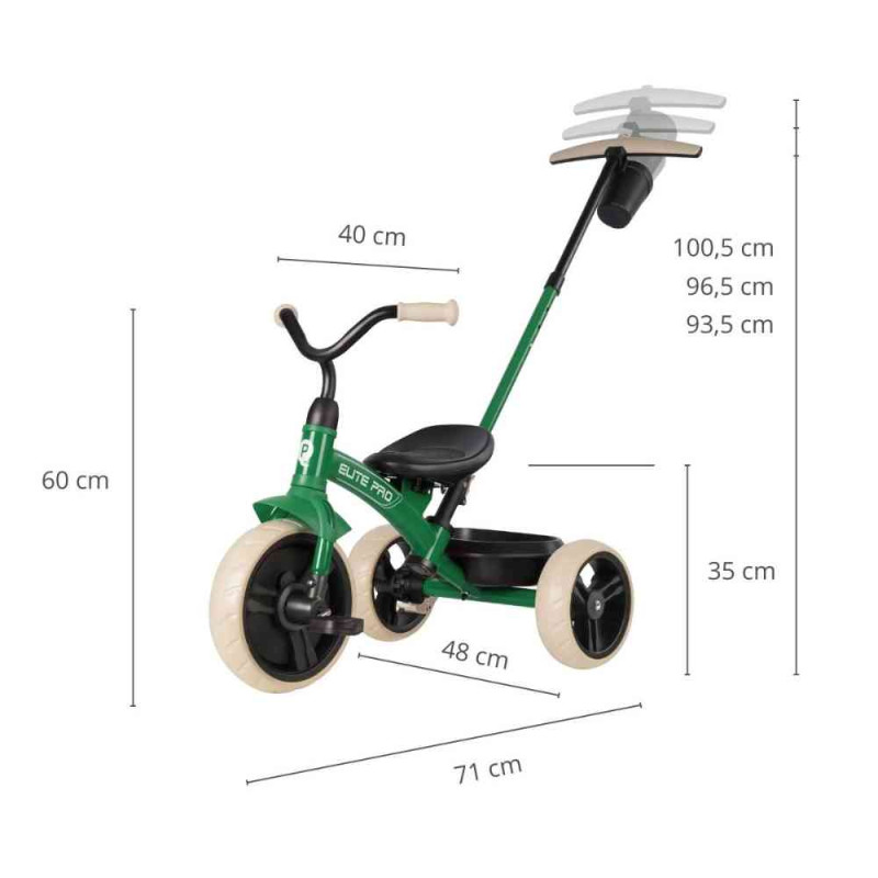 QPLAY TRICIKL ELITE PRO ZELENI T10-B