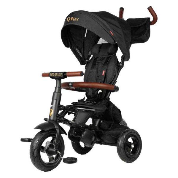 QPLAY TRICIKL RITO DELUXE CRNA S380-17