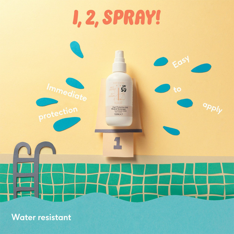 NAIF SPREJ ZA SUNCANJE SPF 50,BEZ PARFEMA,100ml