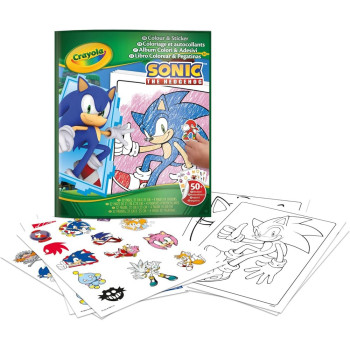 CRAYOLA SET STIKERI I ŠABLONI ZA CRTANJE  SONIC 