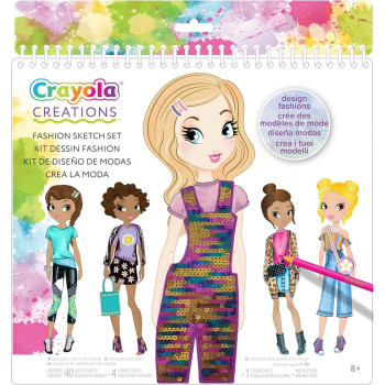 CRAYOLA BOJANKA SA STIKERIMA I SABLONIMA FASHION 