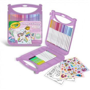 CRAYOLA FLOMASTERI 65 KOMADA I SABLONI 