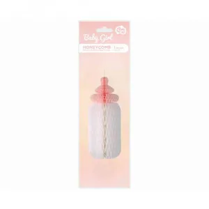 PAPIRNA DEKORACIJA BABY GIRL FLASICA 30CM
