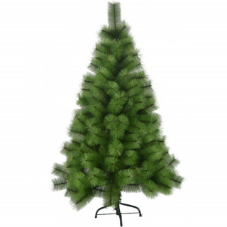DIJASPORASHOP NOVOGODISNJA LUX JELKA 120 CM BOR 773 TAMNO ZELENA SA METALNIM POS