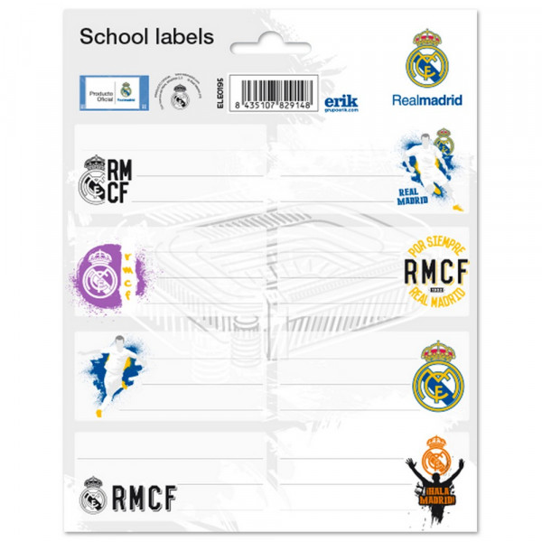 NALEPNICE ZA SVESKE 8 KOM REAL MADRID 