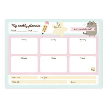 PUSHEEN NEDELJNI PLANER FOODIE BLUE 